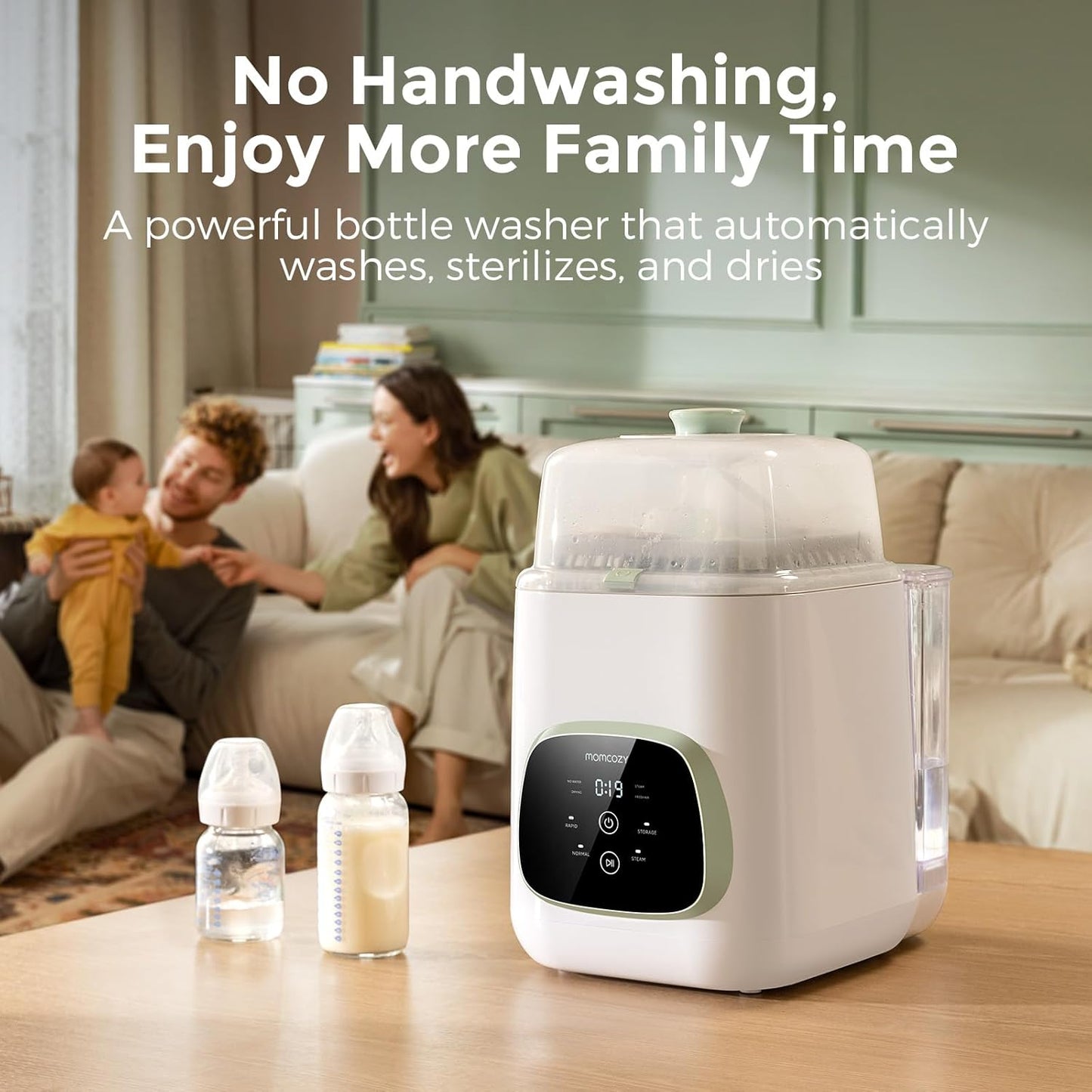 Momcozy KleanPal Pro Baby Bottle Washer, Sterilizer & Dryer - All-in-One Cleaning Machine for Bottles, Pump Parts & Baby Essentials