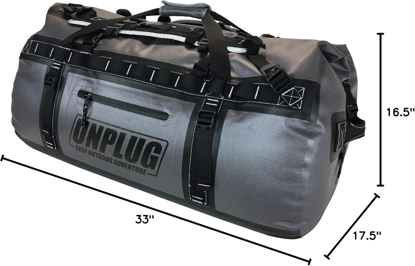 UNPLUG Ultimate Adventure Bag -1680D Heavy Duty Waterproof Travel Duffel Bags for Camping, Motorcycle Dry Bag, Waterproof Bags for Boating, Waterproof Duffle Backpack,Tactical Duffle Bag