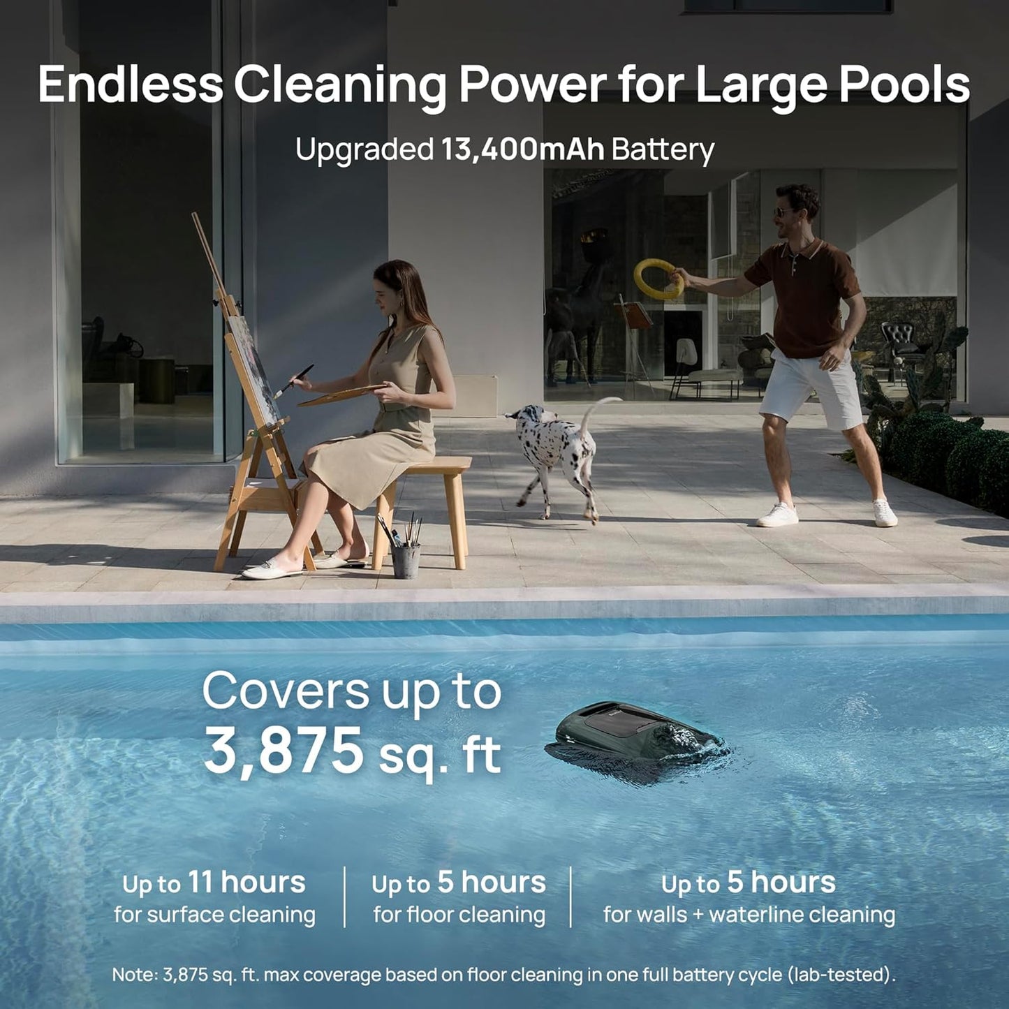 Beatbot AquaSense 2 Pro Cordless Pool Vacuum Robot, Unmatched 5-in-1 Cleaning, Surface Parking, Skims Water Surface with APP Control, Water Clarification, for Pools up to 3,875 Sq.ft �� Emerald Green