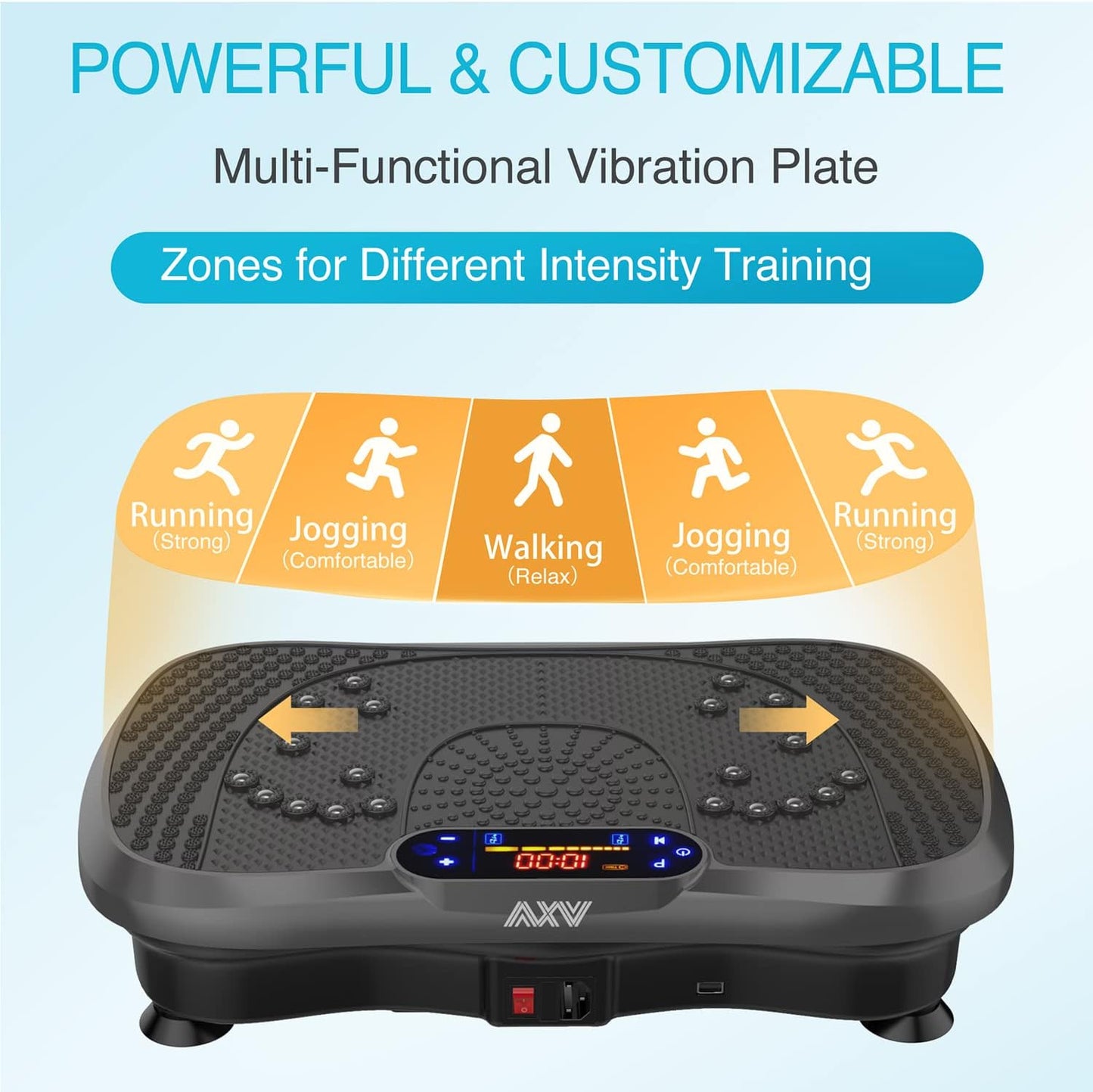 Vibration Plate Fitness Platform Exercise Machine Vibrating Lymphatic Drainage Shaking Full Body Shaker Workout Vibrate Stand Shake Board Sport Gym for Weight Loss Fat Burner for Women Men