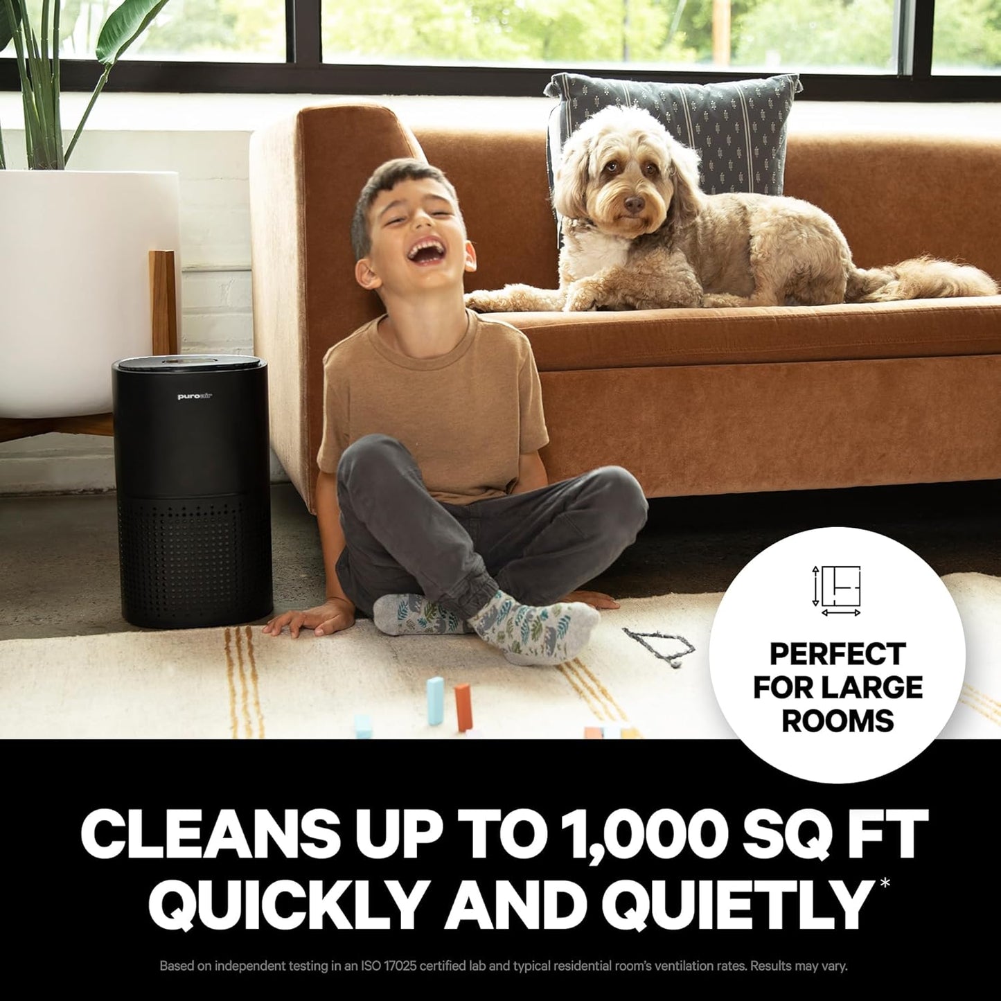 Air Purifiers for Home Large Rooms - Covers Up To 1,000 Sq Ft - Filters Up To 99.9% of Pollutants, Smoke, Pollen, Dust - Quiet HEPA Air Filter - Air Purifiers for Bedroom
