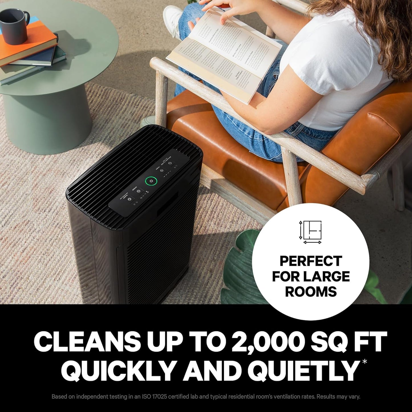 Air Purifiers for Home Large Rooms - Covers Up To 1,000 Sq Ft - Filters Up To 99.9% of Pollutants, Smoke, Pollen, Dust - Quiet HEPA Air Filter - Air Purifiers for Bedroom