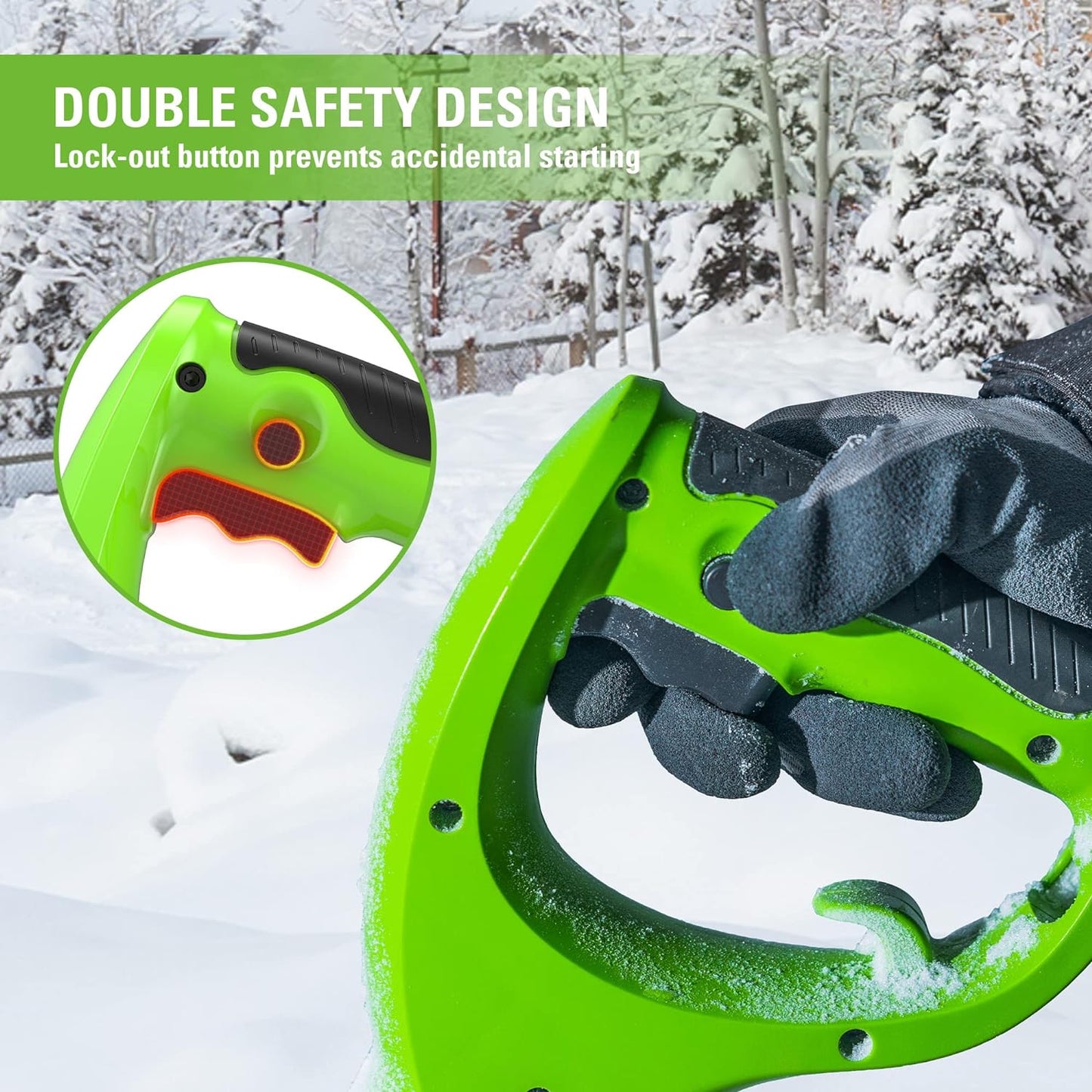 12-inch cordless snow shovel, includes 4.0Ah battery and charger
