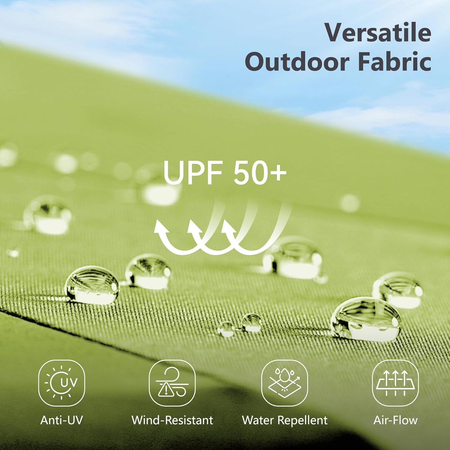 15ft Double Sided Patio Umbrella with Solar Lights, Outdoor Large Umbrellas with Crank Handle and 36 LED Lights, Rectangular Market Umbrella with Base Included for Deck Pool Shade