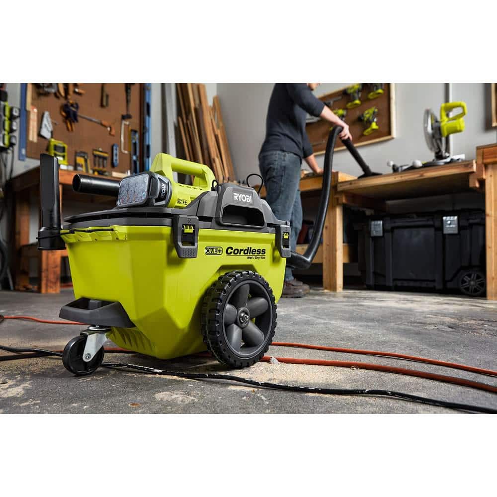 ONE+ 18V Cordless 6 Gal. Wet/Dry Vacuum Kit with 4.0 Ah Battery, Charger and Vacuum Accessories P770KN