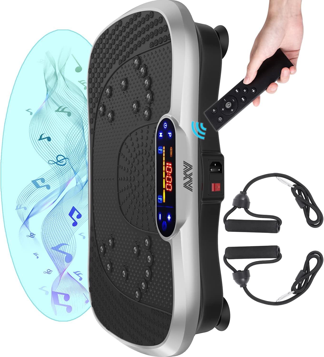 Vibration Plate Fitness Platform Exercise Machine Vibrating Lymphatic Drainage Shaking Full Body Shaker Workout Vibrate Stand Shake Board Sport Gym for Weight Loss Fat Burner for Women Men