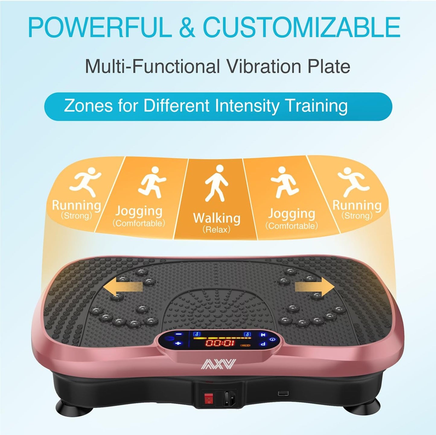 Vibration Plate Fitness Platform Exercise Machine Vibrating Lymphatic Drainage Shaking Full Body Shaker Workout Vibrate Stand Shake Board Sport Gym for Weight Loss Fat Burner for Women Men