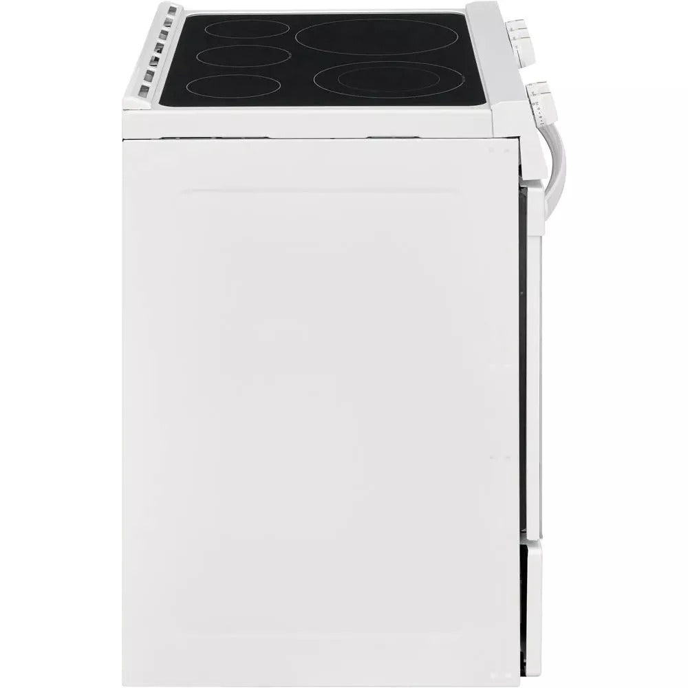 30 in. 5.0 cu. ft. Single Oven �� White with NVS Black Glass