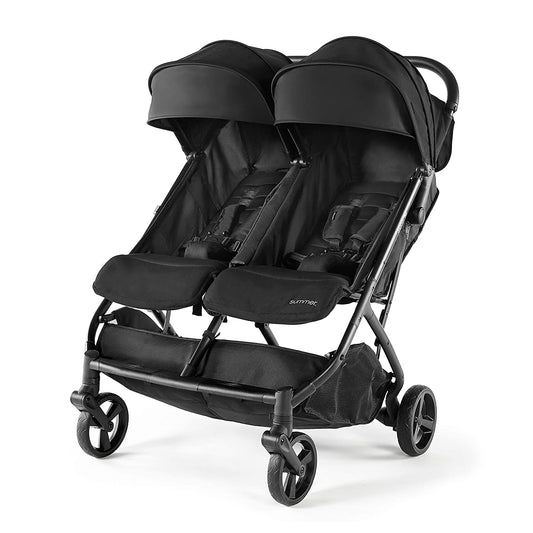 3Dpac CS+ Double Stroller, Black �� Car Seat Compatible Baby Stroller �� Lightweight Stroller with Convenient One-Hand Fold
