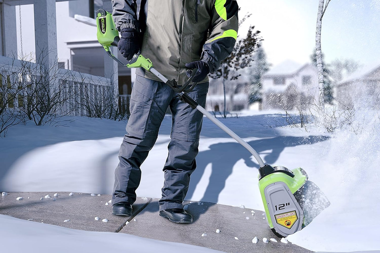 12-inch cordless snow shovel, includes 4.0Ah battery and charger