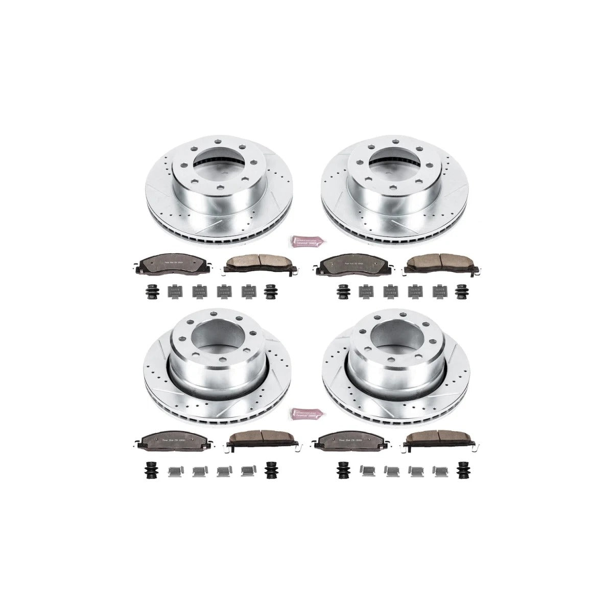 Powerstop 2011 Ram 2500 �� Front and Rear Z36 Truck Carbon-Fiber Ceramic Brake Pad and Drilled & Slotted Rotor Kit