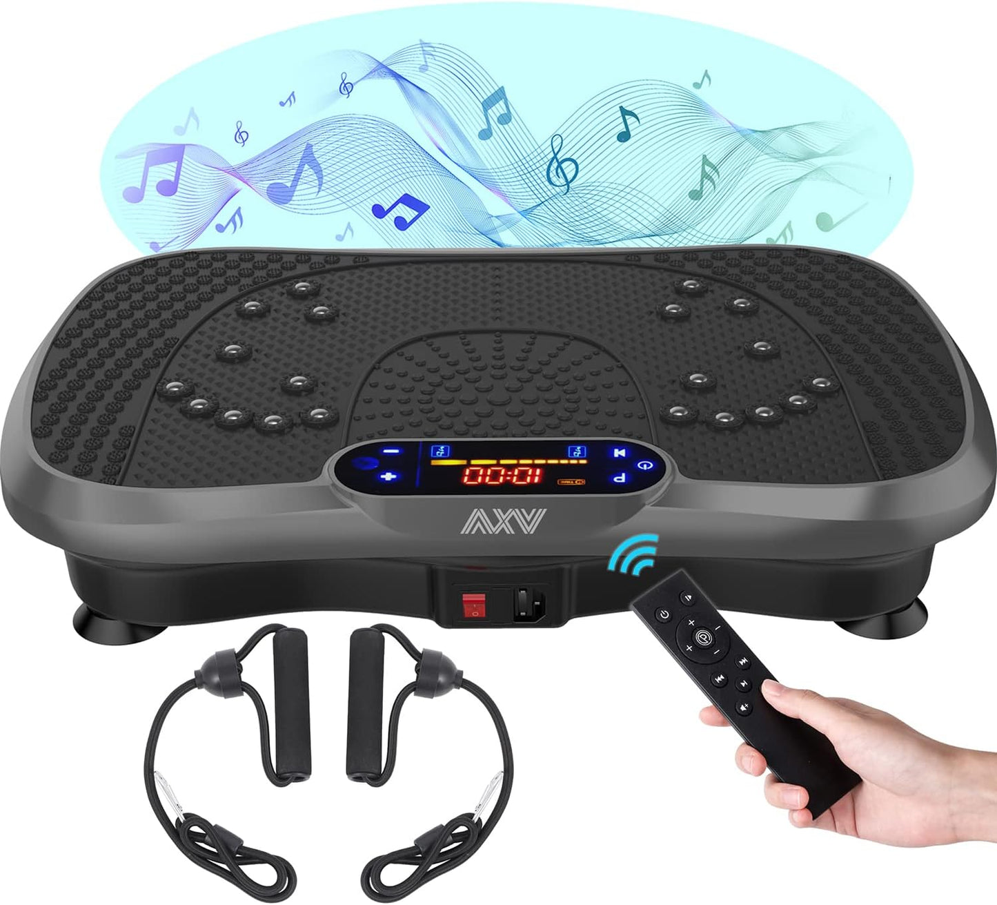 Vibration Plate Fitness Platform Exercise Machine Vibrating Lymphatic Drainage Shaking Full Body Shaker Workout Vibrate Stand Shake Board Sport Gym for Weight Loss Fat Burner for Women Men