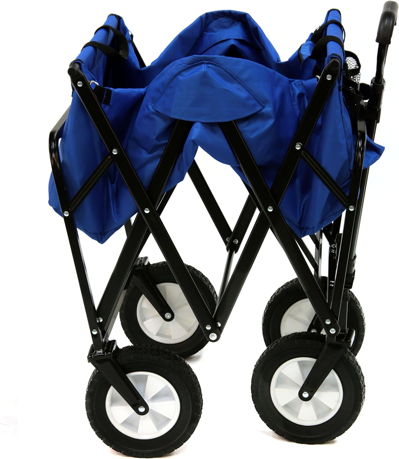 Outdoor Utility Wagon, Solid Blue & Coleman Cooler Four-Person Portable Camping Chair, Blue