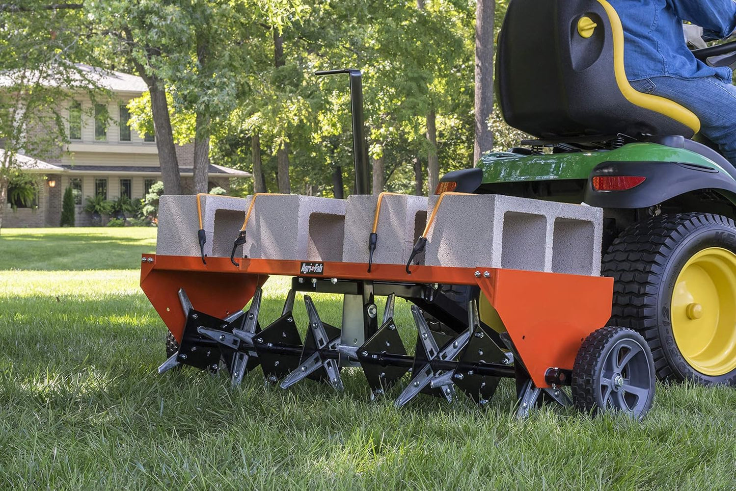 Agri-Fab 45-0604 18" x 48" Tow Behind Poly Lawn Roller 550 lbs Weight with Water, Poly Drum and Steel Frame, with Plug. Designed for Lawn and Garden Tractors