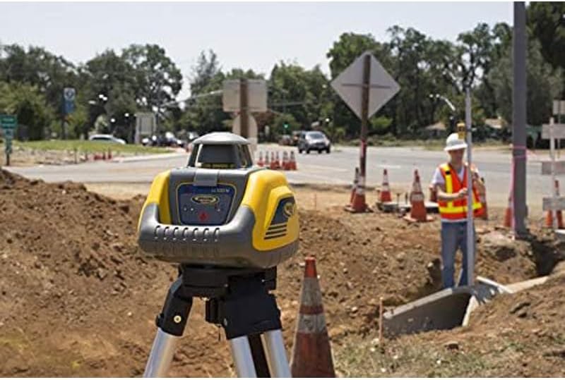 LL100N-2 Laser Level Kit with HR320 Receiver and Clamp, 15' Grade Rod (Inches), Tripod, and System Case , Yellow