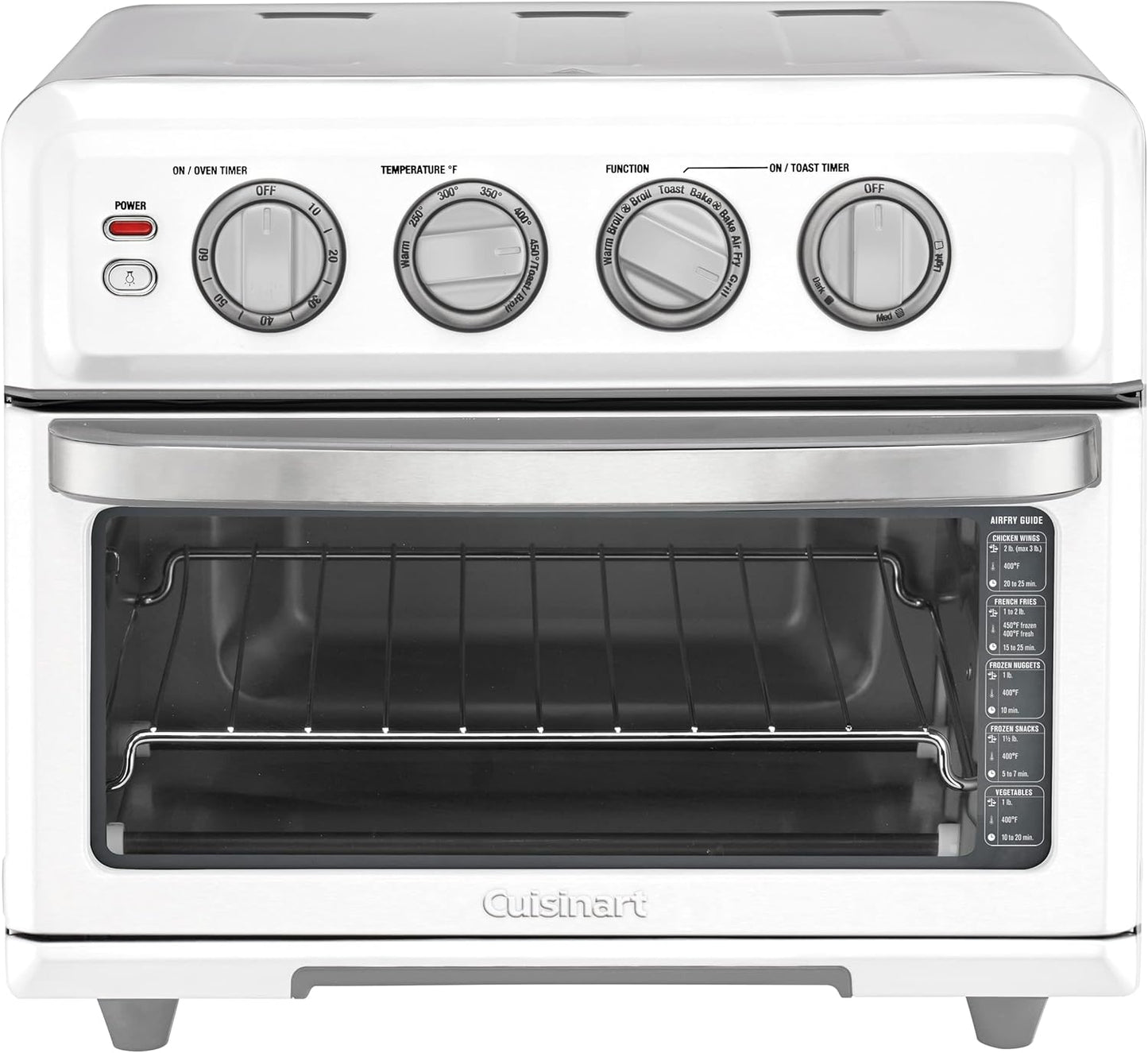 Air Fryer + Convection Toaster Oven, 8-1 Oven with Bake, Grill, Broil & Warm Options, Stainless Steel, TOA-70