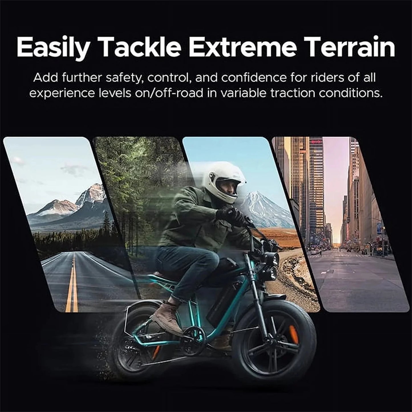 AKEZ Electric Bike for Adults - 1000W 28mph Moped Ebike with 48V 13A Removable Battery, Up to 94 Miles All Terrain Off Road E-Bike with 20*4.0" Fat Tire,Full Suspension,7-Speed UL Certified