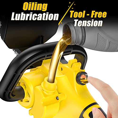 2-in-1 Brushless Pole Saw & Mini Chainsaw, IMOUMLIVE 8" Cutting Cordless Power Pole Saw for Wood Cutting, Trimming