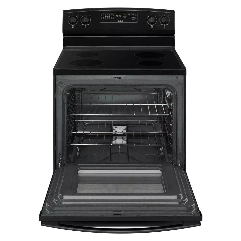 4.8 cu. ft. Electric Range in Stainless Steel �� Black