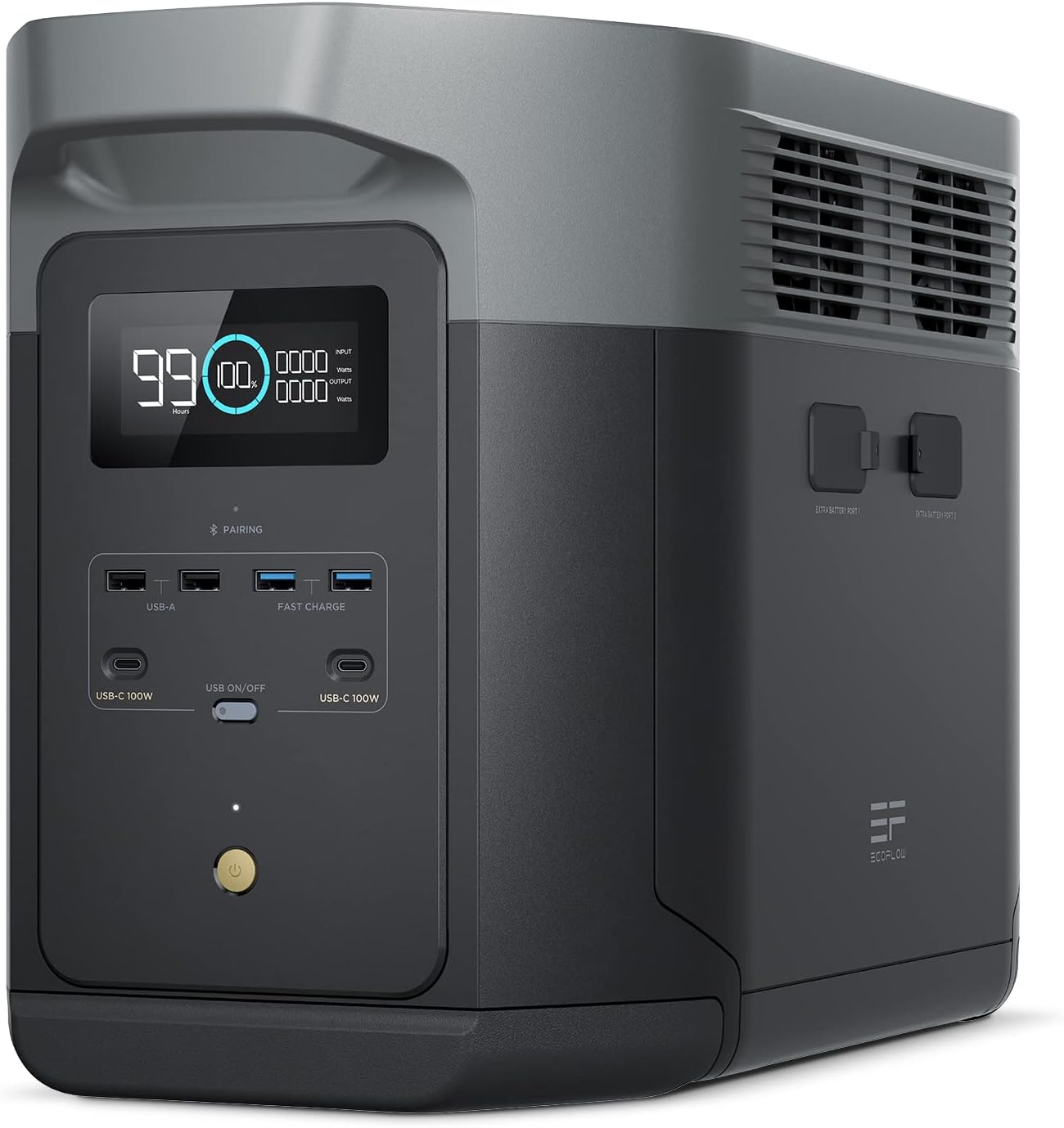 Portable Power Station DELTA 2 Max, 2400W LFP Solar Generator, Full Charge in 1 Hr, 2048Wh Solar Powered Generator for Home Backup(Solar Panel Optional)