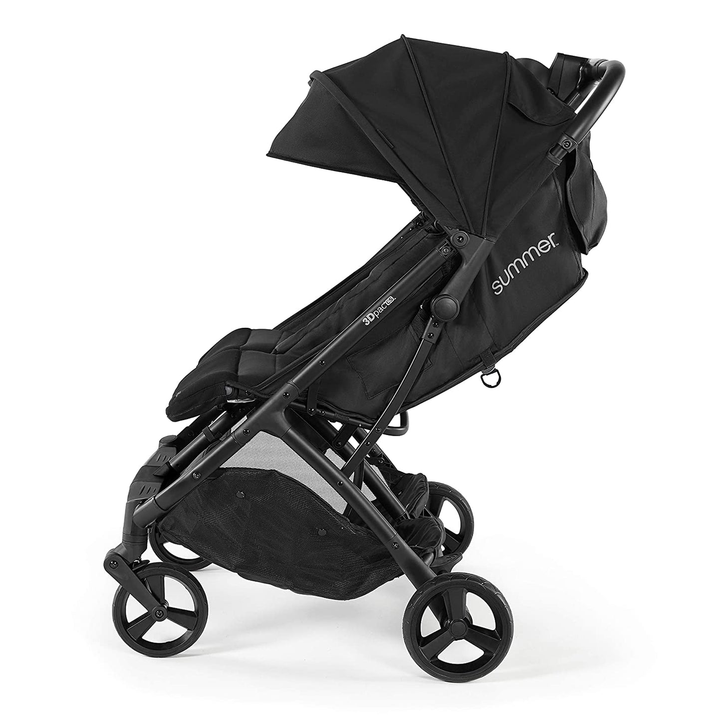 3Dpac CS+ Double Stroller, Black �� Car Seat Compatible Baby Stroller �� Lightweight Stroller with Convenient One-Hand Fold