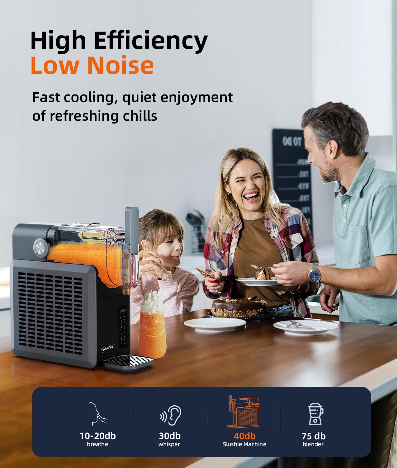 24-Hour Delay Start&Cold Retention, 68 oz Slushy Machine with Self-Cleaning Function, Frozen Drink Maker with 5 Preset Programs,Frozen Margaritas, Frappés, and More