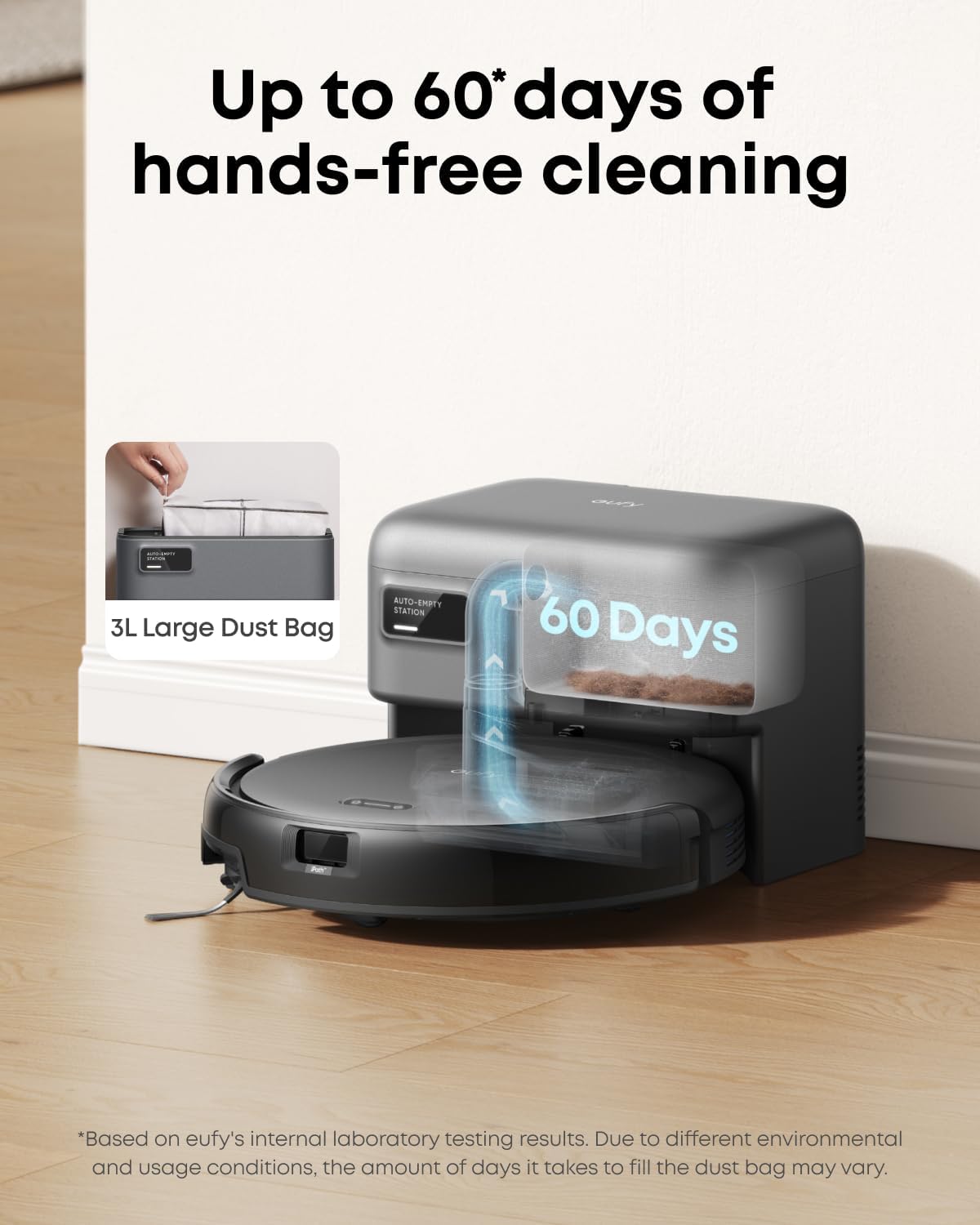 Robot Vacuum , Robot Vacuum and Mop Combo, Self Emptying, Auto Mop Washing and Auto Drying for Hands-free Cleaning, 7000 Pa Powerful Suction, 3.35-Inch Ultra-Slim Body, All-in-One Station