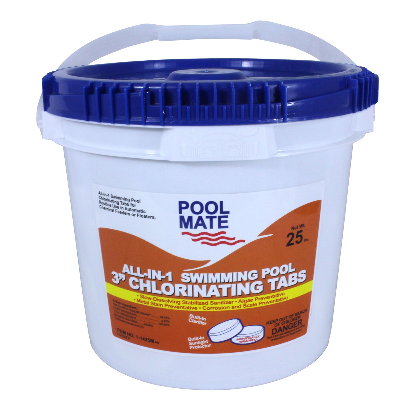 Pool Mate All-in-One 3�测�� Chlorine Tabs �� 25 Lbs