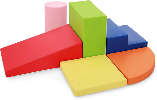 Set of 6 Foam Climbing Blocks for Toddlers - Indoor Baby Climbing Toys for Toddlers