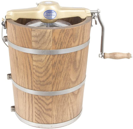 6 qt Country Ice Cream Maker �� Classic Wooden Tub �� Hand Crank