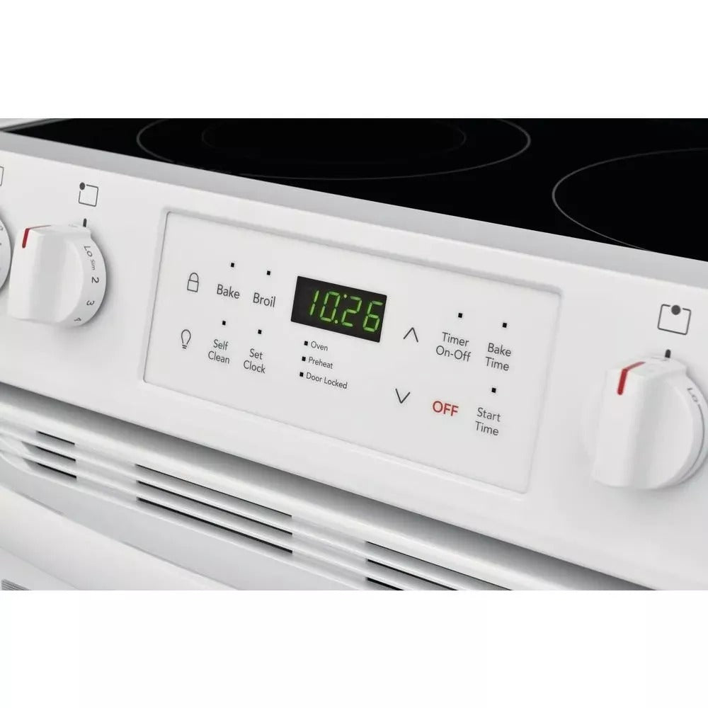30 in. 5.0 cu. ft. Single Oven �� White with NVS Black Glass