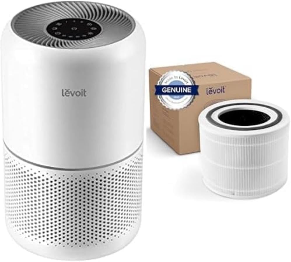 Air Purifier for Home Allergies Pets Hair in Bedroom & Standing Fan for Bedroom, 82ft CirculAir 120° Oscillating Fan