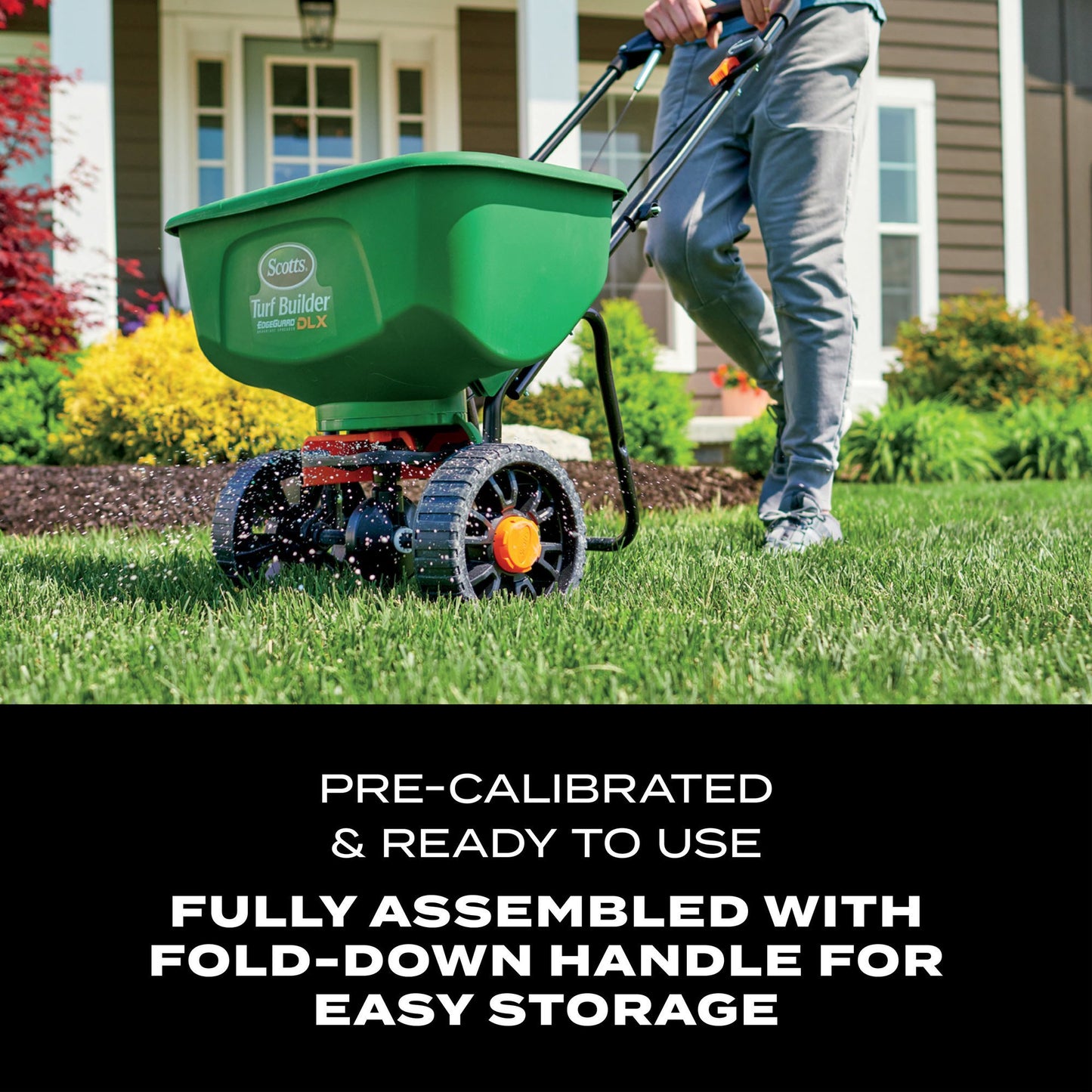 Turf Builder EdgeGuard DLX Broadcast Spreader 15,000 sq. ft.