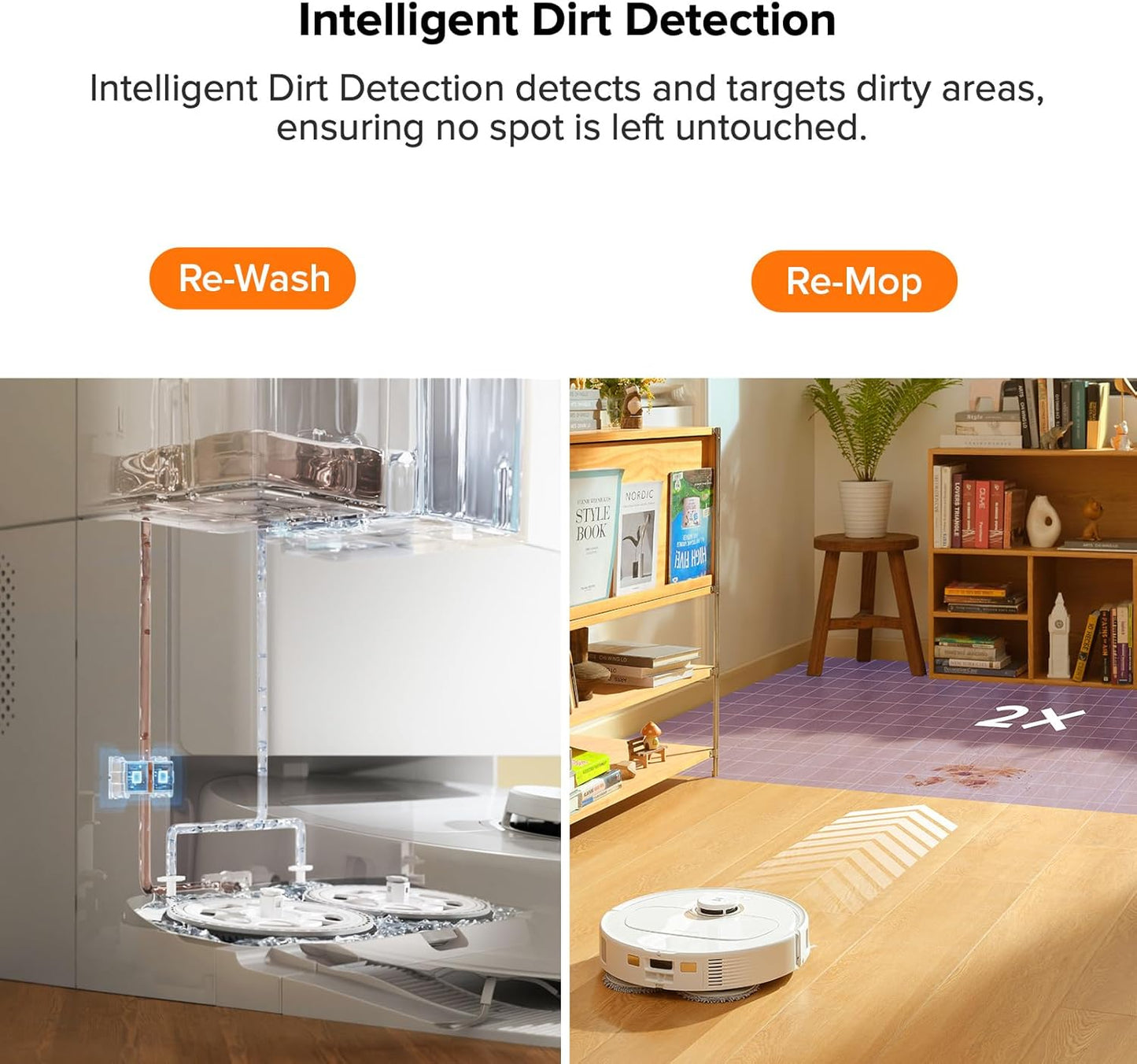 Qrevo Pro Robot Vacuum and Mop with FlexiArm Design Edge Mopping, Dynamic Hot Water Mop Washing and Auto Mop Drying, Intelligent Dirt Detection, 7,000 Pa Suction, Ideal for Carpets