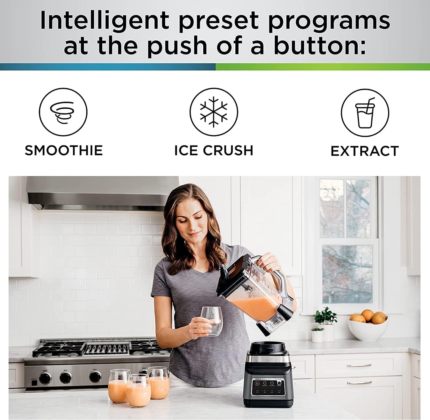 BN801 Professional Plus Kitchen System, 1400 WP, 5 Functions for Smoothies, Chopping, Dough & More with Auto IQ, 72-oz.* Blender Pitcher, 64-oz. Processor Bowl, (2) 24-oz. To-Go Cups, Grey