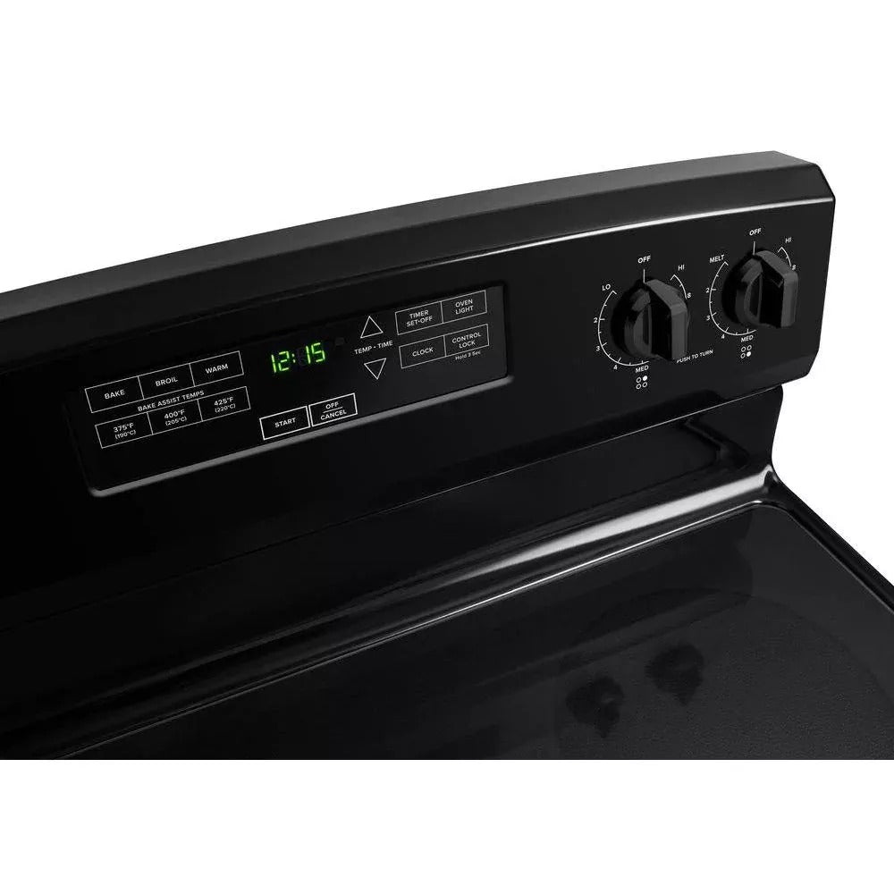4.8 cu. ft. Electric Range in Stainless Steel �� Black