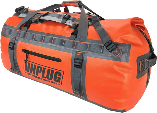 UNPLUG Ultimate Adventure Bag -1680D Heavy Duty Waterproof Travel Duffel Bags for Camping, Motorcycle Dry Bag, Waterproof Bags for Boating, Waterproof Duffle Backpack,Tactical Duffle Bag