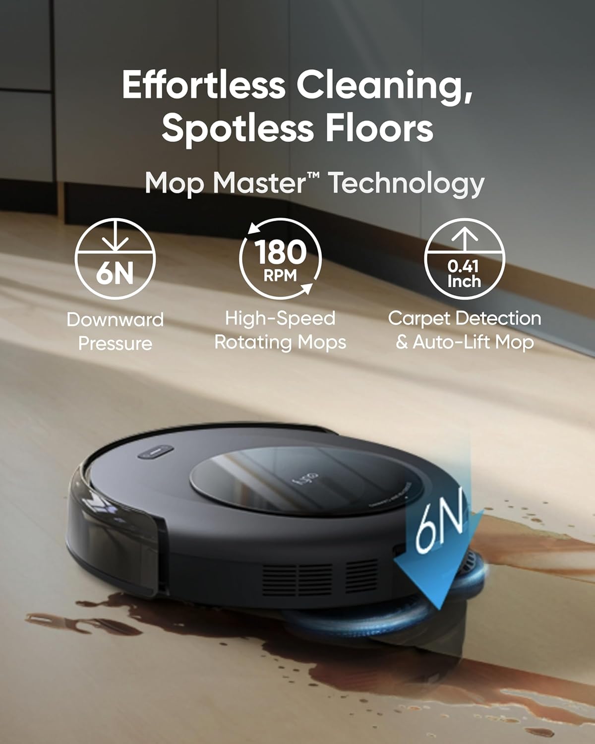 Robot Vacuum , Robot Vacuum and Mop Combo, Self Emptying, Auto Mop Washing and Auto Drying for Hands-free Cleaning, 7000 Pa Powerful Suction, 3.35-Inch Ultra-Slim Body, All-in-One Station
