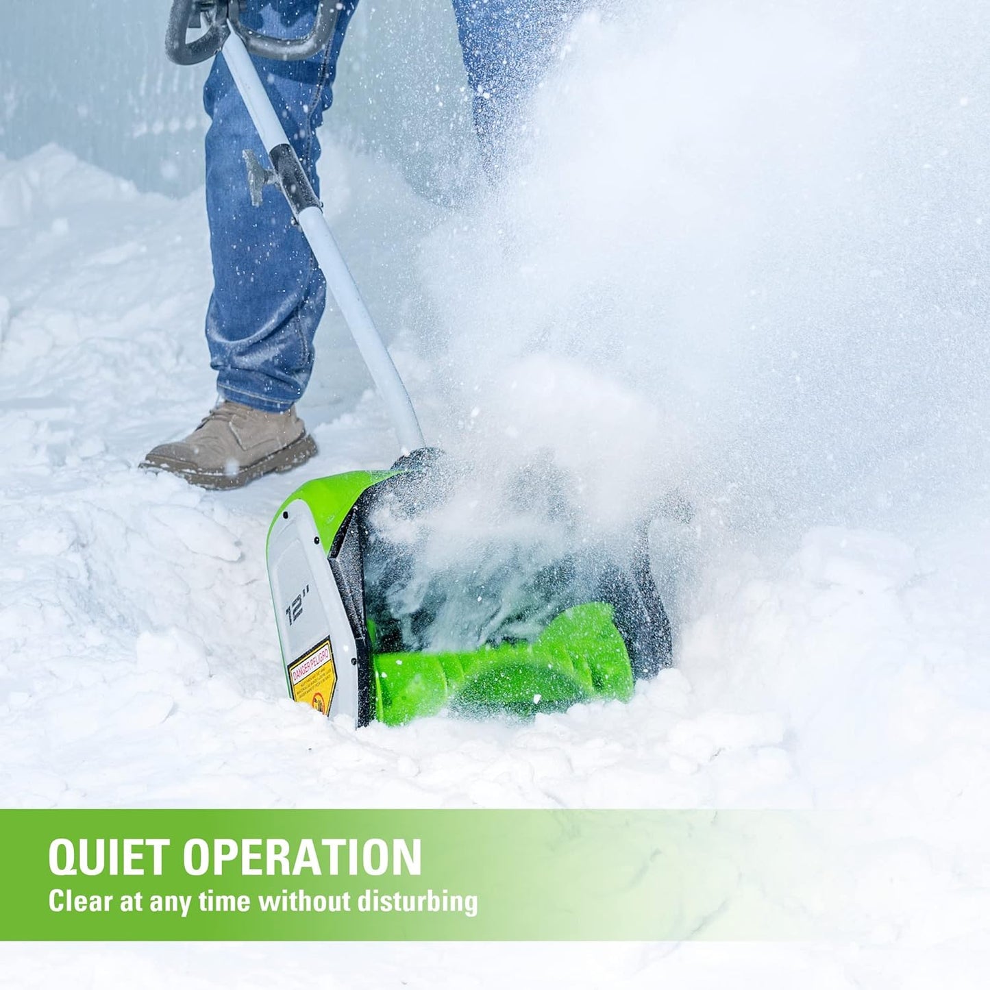 12-inch cordless snow shovel, includes 4.0Ah battery and charger