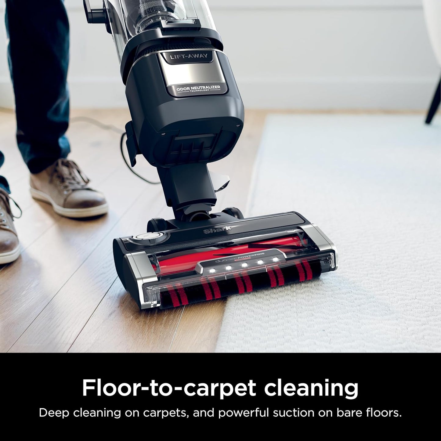 Rotator Pet Pro Lift-Away ADV Upright Vacuum with HEPA Filter, DuoClean PowerFins HairPro and Odor Neutralizer Technology, Pet Hair Pickup, For Carpets & Hardfloors, Dark Grey, LA555