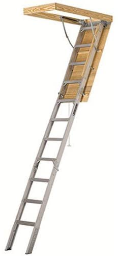 25-1/2 by 54-Inch Elite, 7��8�测��-10-Foot Ceiling Height, 375-Pound Capacity, Type IAA, AA2510, Aluminum Ladder, attic, x Rough Opening, Silver