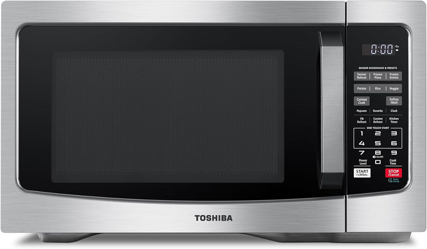 Air Fryer Combo 8-in-1 Countertop Microwave Oven, with Convection, Broil, Odor Removal Mode, 12.4" Position Memory Turntable, Child-Lock, 1.0 Cu.ft, Black Stainless Steel, ML2-EC10SA(BS)