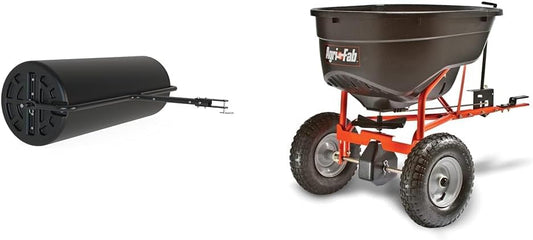 Agri-Fab 45-0604 18" x 48" Tow Behind Poly Lawn Roller 550 lbs Weight with Water, Poly Drum and Steel Frame, with Plug. Designed for Lawn and Garden Tractors