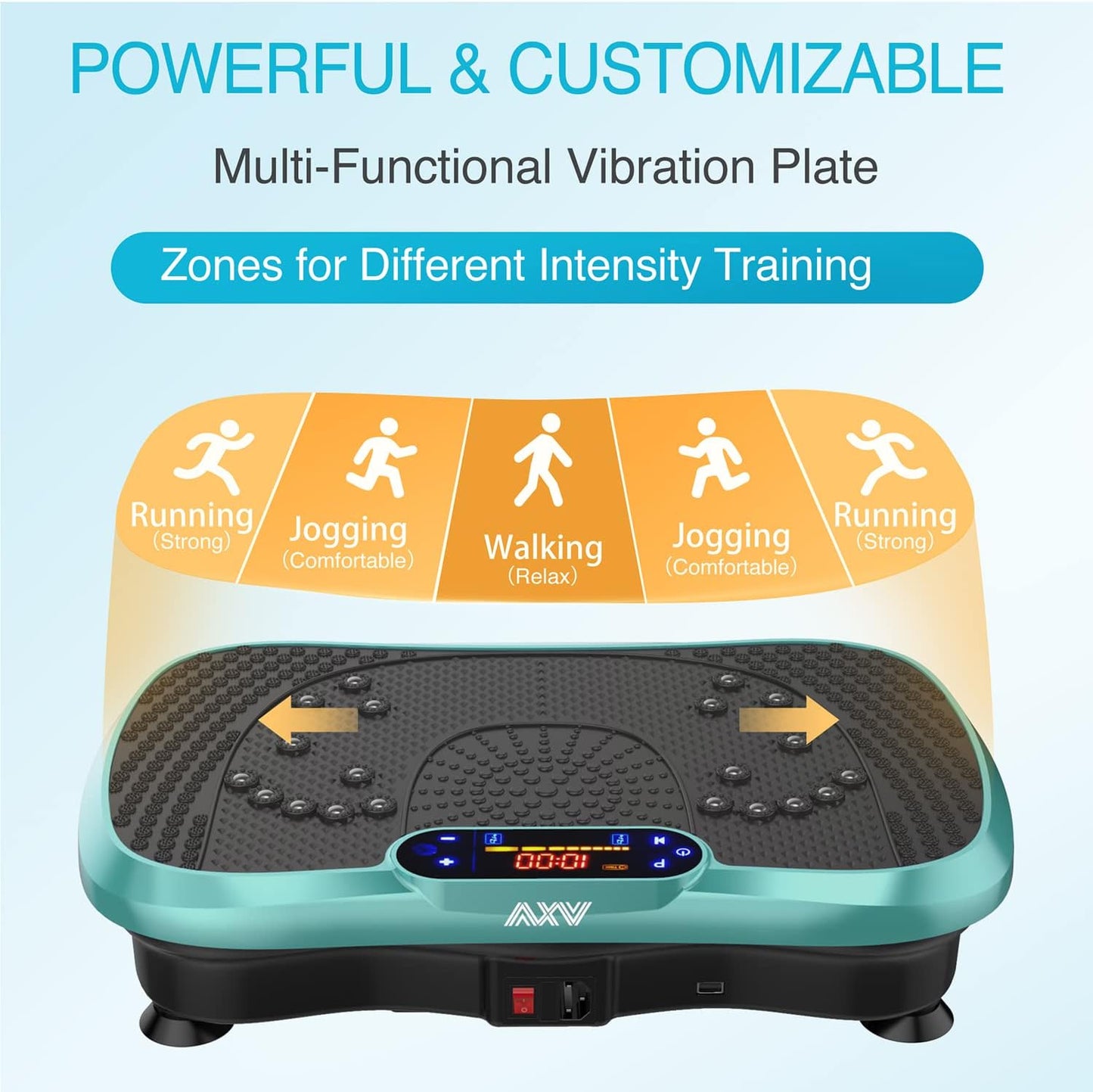 Vibration Plate Fitness Platform Exercise Machine Vibrating Lymphatic Drainage Shaking Full Body Shaker Workout Vibrate Stand Shake Board Sport Gym for Weight Loss Fat Burner for Women Men