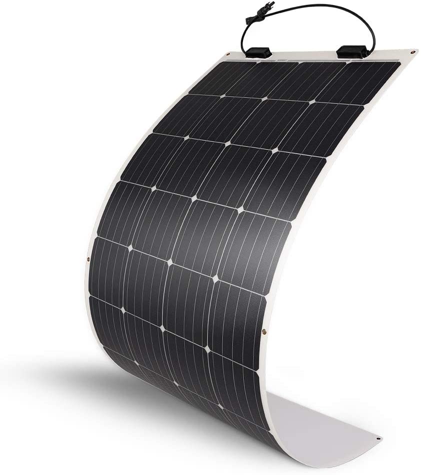 160 Watt 12 Volt Extremely Flexible Monocrystalline Solar Panel – Ultra Lightweight, Ultra Thin, Up to 248 Degree Arc, for RV, Boats, Roofs, Uneven Surfaces