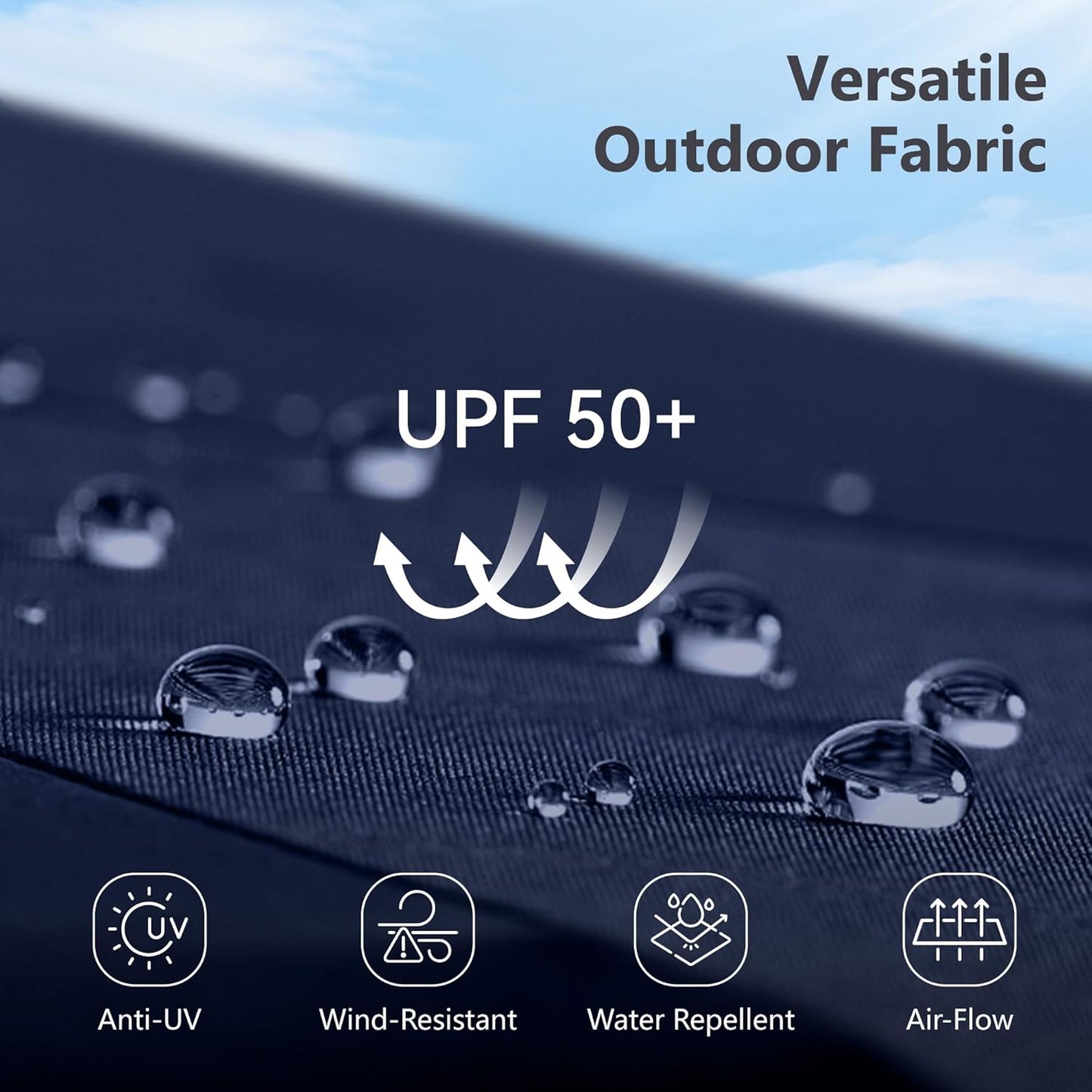 15ft Double Sided Patio Umbrella with Solar Lights, Outdoor Large Umbrellas with Crank Handle and 36 LED Lights, Rectangular Market Umbrella with Base Included for Deck Pool Shade