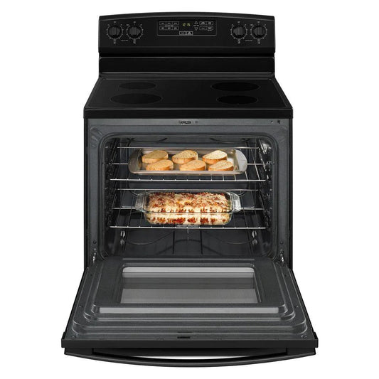 4.8 cu. ft. Electric Range in Stainless Steel �� Black