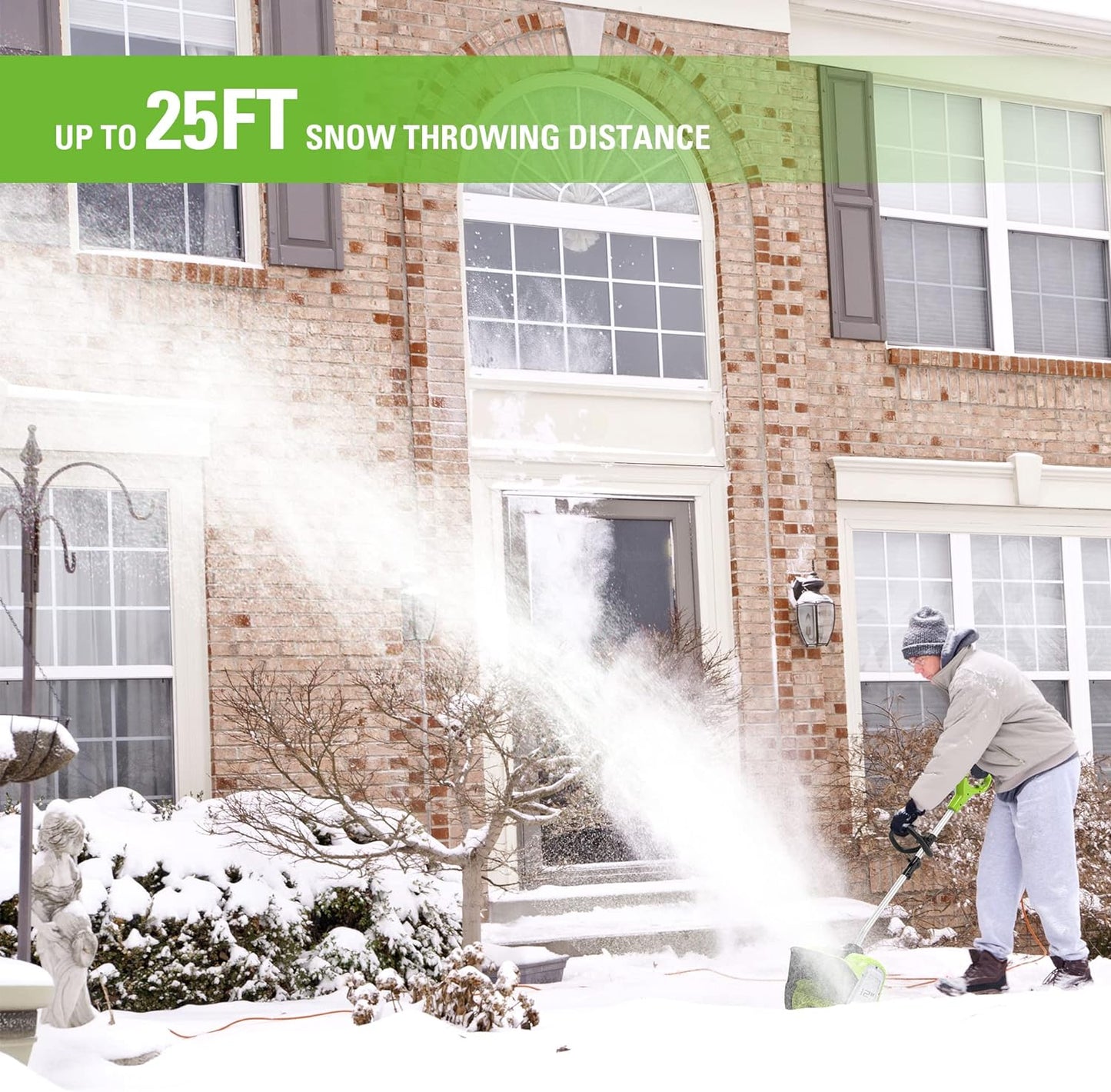 12-inch cordless snow shovel, includes 4.0Ah battery and charger