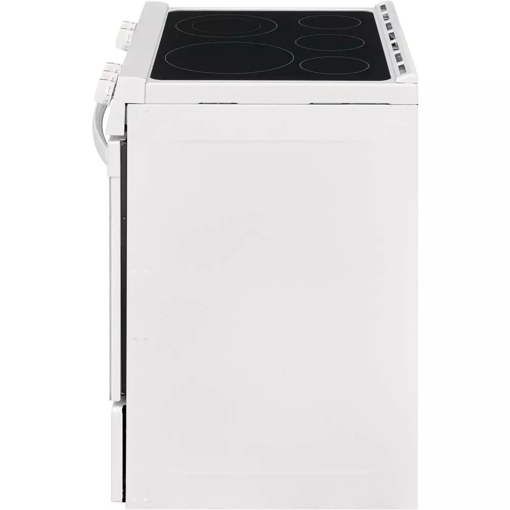 30 in. 5.0 cu. ft. Single Oven �� White with NVS Black Glass