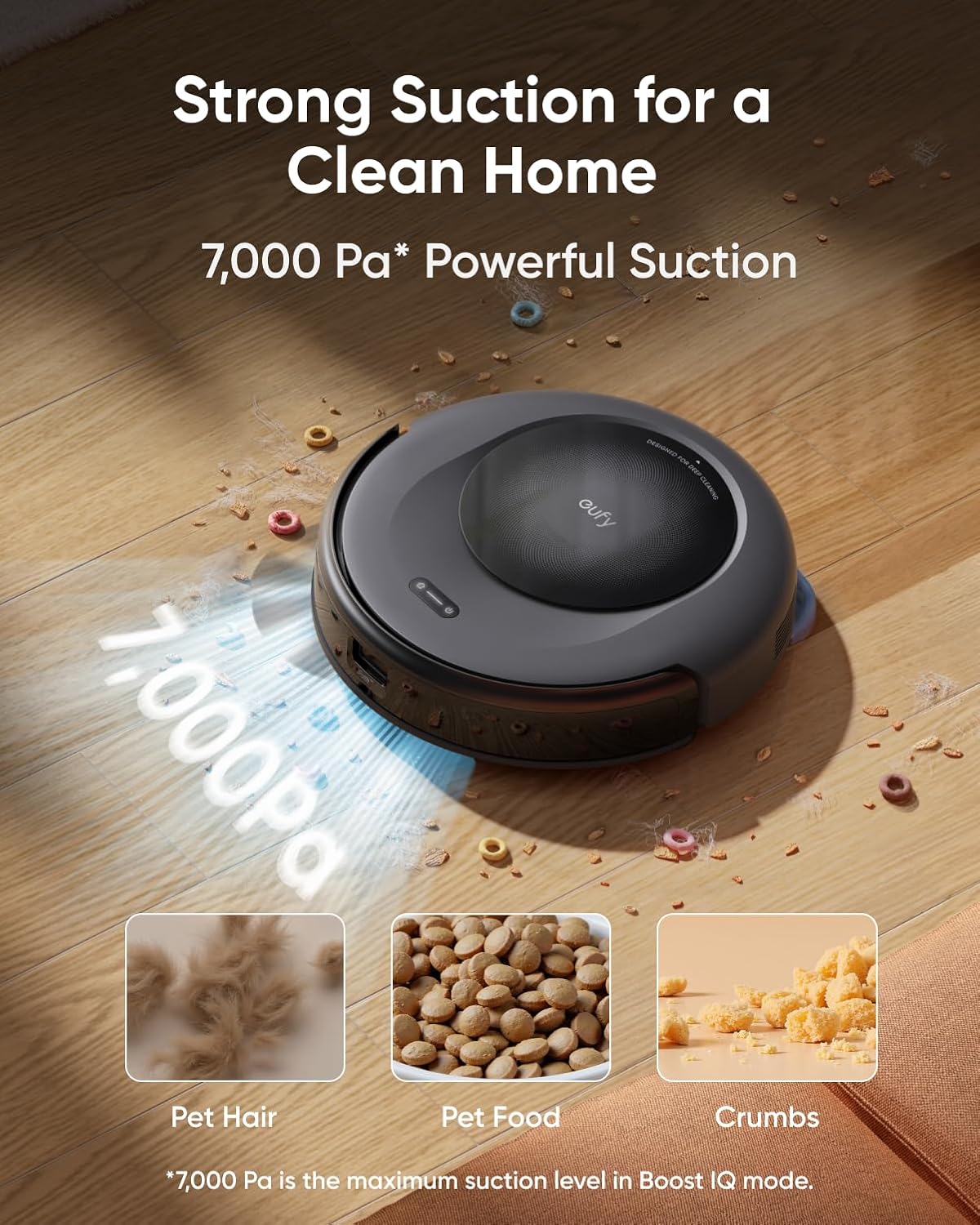 Robot Vacuum , Robot Vacuum and Mop Combo, Self Emptying, Auto Mop Washing and Auto Drying for Hands-free Cleaning, 7000 Pa Powerful Suction, 3.35-Inch Ultra-Slim Body, All-in-One Station